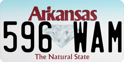 AR license plate 596WAM