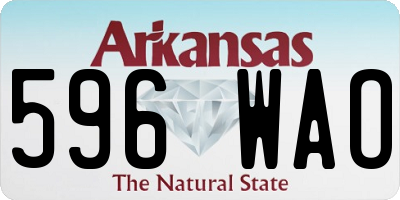 AR license plate 596WAO