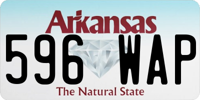 AR license plate 596WAP