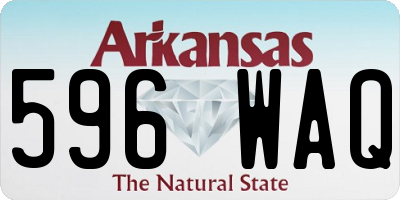 AR license plate 596WAQ