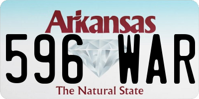 AR license plate 596WAR