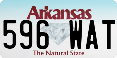 AR license plate 596WAT