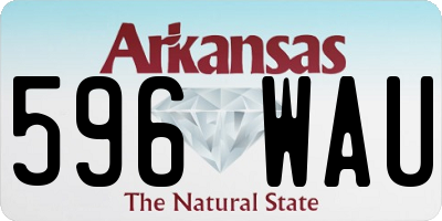 AR license plate 596WAU