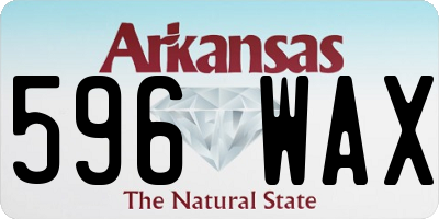 AR license plate 596WAX