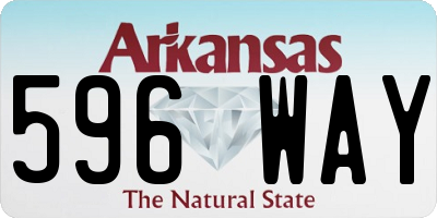AR license plate 596WAY
