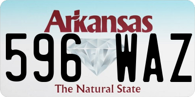 AR license plate 596WAZ
