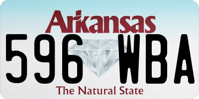 AR license plate 596WBA