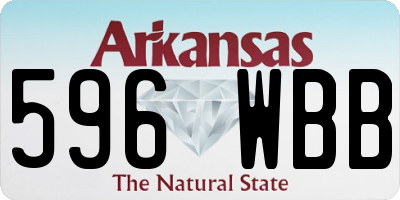 AR license plate 596WBB