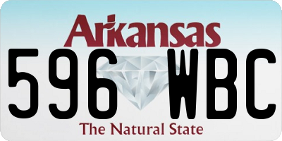 AR license plate 596WBC