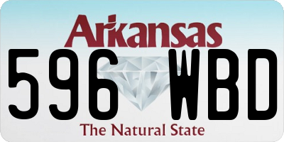 AR license plate 596WBD