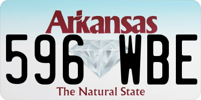 AR license plate 596WBE