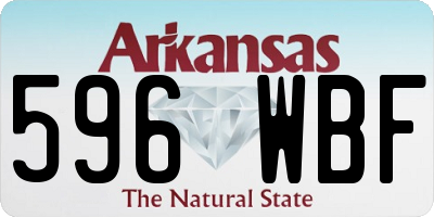 AR license plate 596WBF