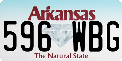 AR license plate 596WBG