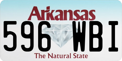 AR license plate 596WBI