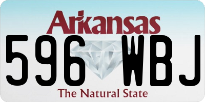 AR license plate 596WBJ