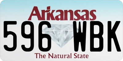 AR license plate 596WBK
