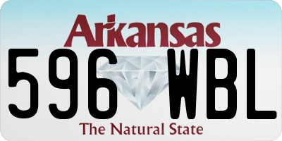 AR license plate 596WBL
