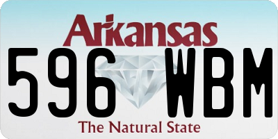 AR license plate 596WBM