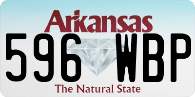 AR license plate 596WBP