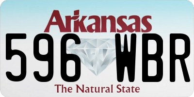 AR license plate 596WBR