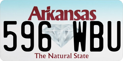 AR license plate 596WBU