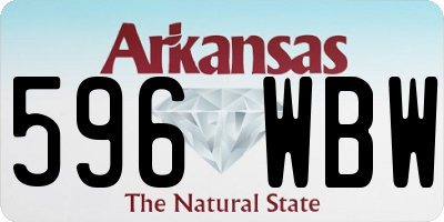AR license plate 596WBW