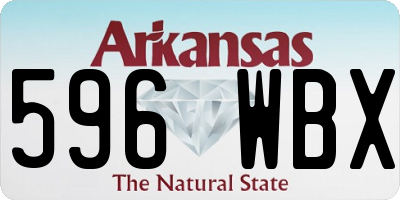 AR license plate 596WBX