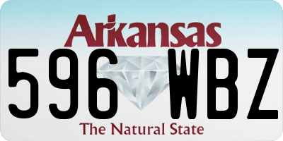 AR license plate 596WBZ