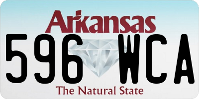 AR license plate 596WCA