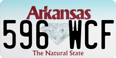 AR license plate 596WCF