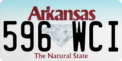 AR license plate 596WCI