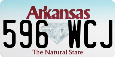 AR license plate 596WCJ