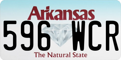 AR license plate 596WCR
