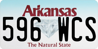 AR license plate 596WCS
