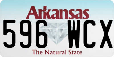 AR license plate 596WCX
