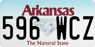AR license plate 596WCZ