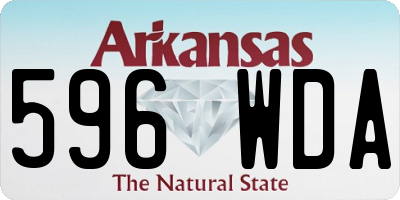 AR license plate 596WDA
