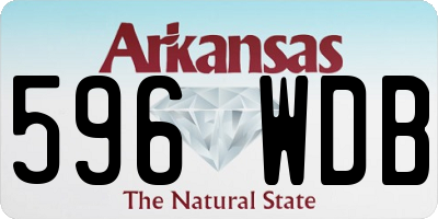 AR license plate 596WDB