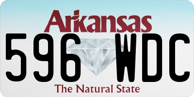 AR license plate 596WDC