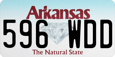 AR license plate 596WDD