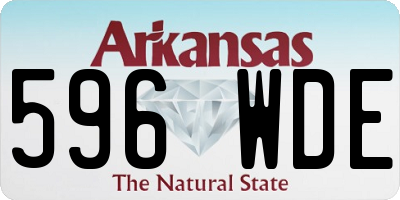 AR license plate 596WDE