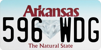 AR license plate 596WDG