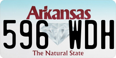 AR license plate 596WDH