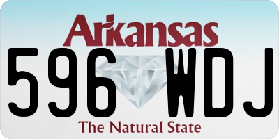 AR license plate 596WDJ