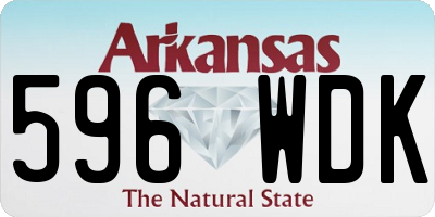 AR license plate 596WDK