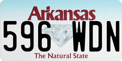 AR license plate 596WDN