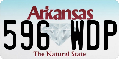 AR license plate 596WDP