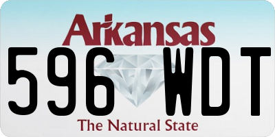 AR license plate 596WDT