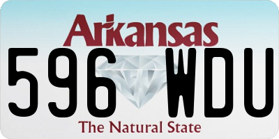 AR license plate 596WDU