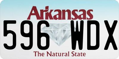 AR license plate 596WDX